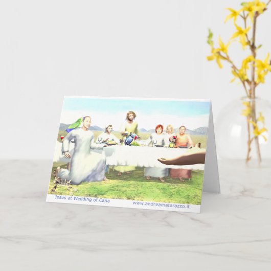 Jesus bei der Hochzeit von Cana Karte (Gelbe Blume)