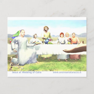 Jesus bei der Hochzeit von Cana Postkarte