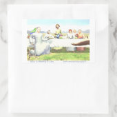 Jesus bei der Hochzeit von Cana Rechteckiger Aufkleber (Tasche)