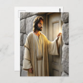Jesus bei Sonnenaufgang Antike Tür Postkarte (Vorne/Hinten)