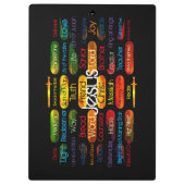 Jesus benennt mehrfarbig klemmbrett (Rückseite)