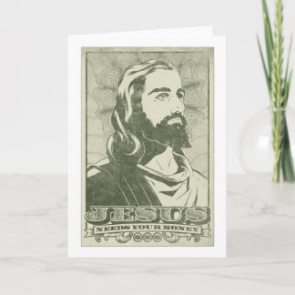 Jesus benötigt Ihr Geld Karte