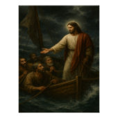 Jesus beruhigt das Storm™ LDS Art Poster (Vorderseite)