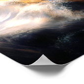 Jesus beruhigt das Sturmmeer von Galiläa Rembrandt Poster (Ecke)