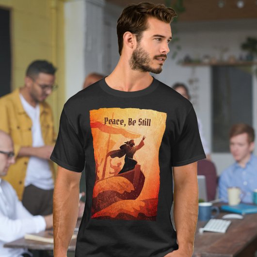 Jesus beruhigt den Sturm | Bibel Verse Black T-Shirt