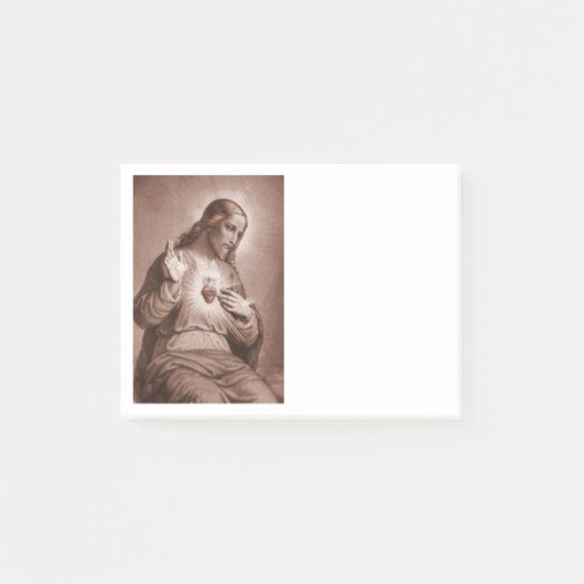 Jesus berührt sein Herz Post-it Klebezettel (Vorderseite)