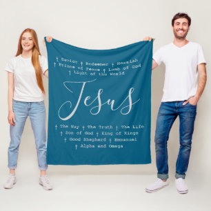 "Jesus" beruht auf Christlichem Glauben Fleecedecke
