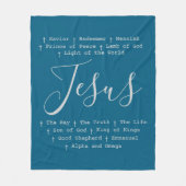 "Jesus" beruht auf Christlichem Glauben Fleecedecke (Vorderseite)