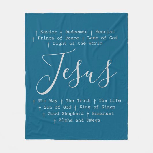"Jesus" beruht auf Christlichem Glauben Fleecedecke (Vorderseite)
