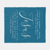 "Jesus" beruht auf Christlichem Glauben Fleecedecke (Vorderseite (Horizontal))