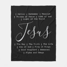 "Jesus" beruht auf Christlichem Glauben Fleecedecke