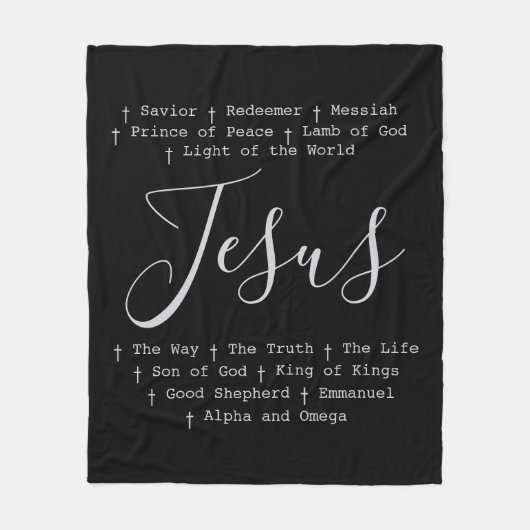 "Jesus" beruht auf Christlichem Glauben Fleecedecke (Vorderseite)