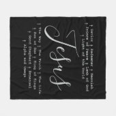 "Jesus" beruht auf Christlichem Glauben Fleecedecke (Vorderseite (Horizontal))