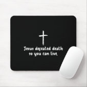 Jesus besiegte den Tod, damit Sie Christlichen Gla Mousepad (Mit Mouse)