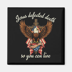 Jesus besiegte den Tod, damit Sie christliches Zit Magnet