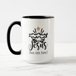 JESUS BEST GIFT EVENT Christmas Scripture Black Tasse