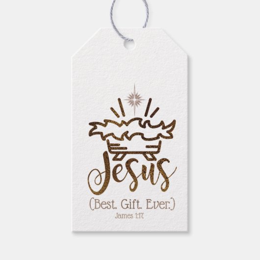 JESUS BEST GIFT EVENT Christmas Scripture Geschenkanhänger (Vorderseite)
