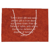 JESUS BEST GIFT EVENT Christmas Scripture Red Große Geschenktüte (Rückseite)