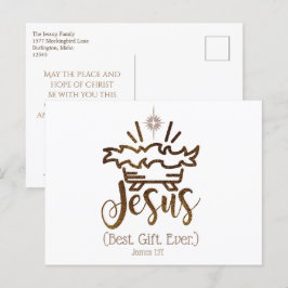 JESUS BEST GIFT EVENT Weihnachtskriptur Feiertagspostkarte