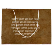 JESUS BEST GIFT EVENT Weihnachtsschrift Bronze Große Geschenktüte (Rückseite)