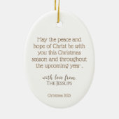 JESUS BEST GIFT EVER Krippe Star Weihnachten Keramik Ornament (Hinten)