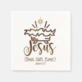 JESUS BEST GIFT JEMALS Weihnachts-Party Serviette