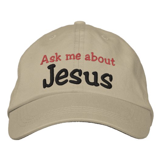 Jesus Bestickte Baseballkappe (Vorderseite)