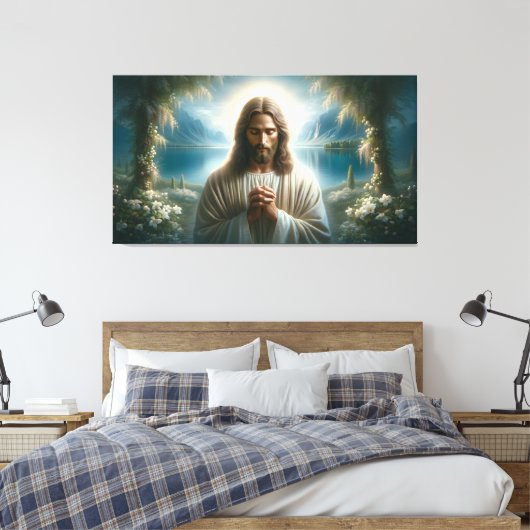 Jesus beten leinwanddruck (Insitu (Schlafzimmer))