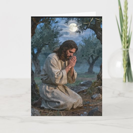 Jesus betend karte (Vorderseite)