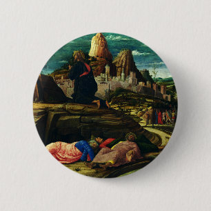 Jesus betet im Garten Gethsemane Button