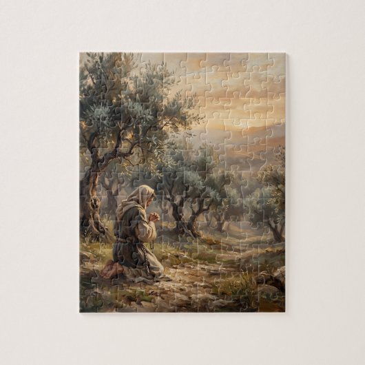 Jesus betet im Garten Gethsemane Puzzle (Vertikal)