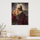 Jesus betet im Park Poster (Küche)