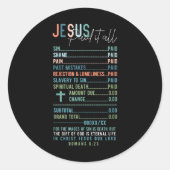 Jesus bezahlte alles empfangen Christlich katholis Runder Aufkleber (Vorderseite)