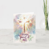 Jesus bezahlte es alles Christliche Hymne Ostern Karte (Vorderseite)