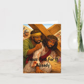 Jesus bezahlte karte (Vorderseite)