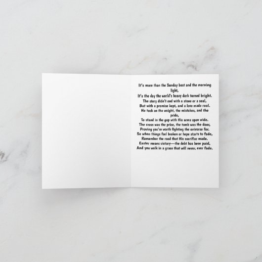 Jesus bezahlte karte (Innenseite)