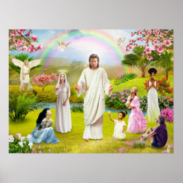 Jesus-Bibel-Engel-Christentum-Religion Poster