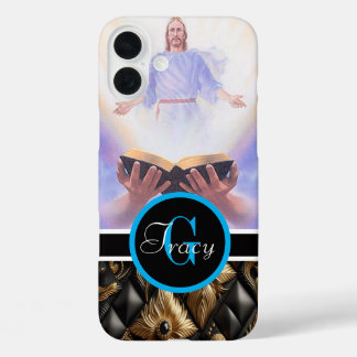 Jesus Bibel mit Hand gehalten iPhone 16 Plus Hülle
