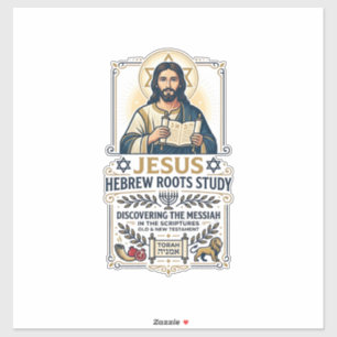 Jesus Bibel Sprachen Hebräisch Griechisch Nerd-Shi Aufkleber