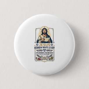 Jesus Bibel Sprachen Hebräisch Griechisch Nerd-Shi Button