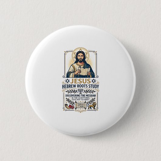 Jesus Bibel Sprachen Hebräisch Griechisch Nerd-Shi Button (Vorderseite)