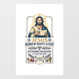 Jesus Bibel Sprachen Hebräisch Griechisch Nerd-Shi Fensteraufkleber