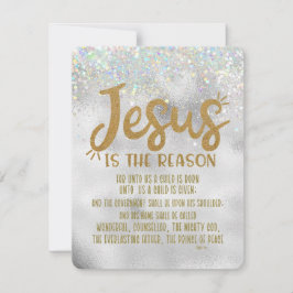 Jesus, Bibelverse Freude am Weihnachtsfest Feiertagskarte