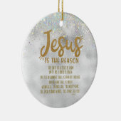 Jesus, Bibelverse Freude am Weihnachtsfest Keramik Ornament (Rechts)