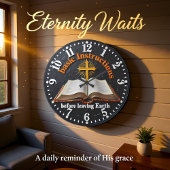 Jesus Bible Basic Instructions Große Wanduhr