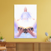 Jesus Bible überwölbte Canvas Leinwanddruck (Insitu (Wohnzimmer))
