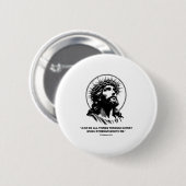 Jesus, Bible Verse Philipans 4_13 Christian God  Button (Vorne & Hinten)