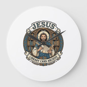 Jesus Bibliothekskartenarchiv Jesus Bibliothekskar Große Wanduhr