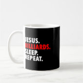 Jesus Billiards Sleep Repeat - Novelty Hob Kaffeetasse (Links)