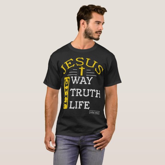Jesus bin ich der Weg, die Wahrheit und das Leben T-Shirt (Vorne ganz)